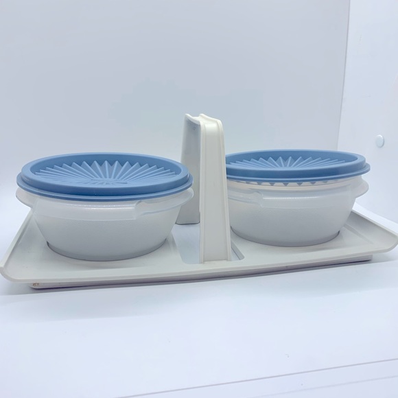 Vintage TUPPERWARE Condiment Caddy!  Blue! - Picture 1 of 14